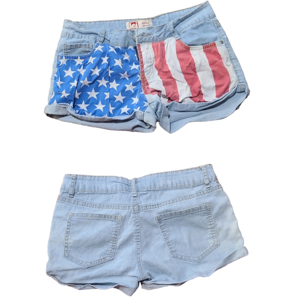 Lei Women's Lo Waist Denim Shorts Size 9